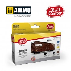 Rail Center Acrylic Colours Set - American Freight Cars (6x 15ml)
