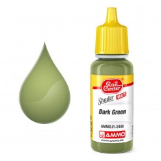 Rail Center Matt Shader Dark Green (17ml, acrylic-based, matt, high-flow, translucent) 