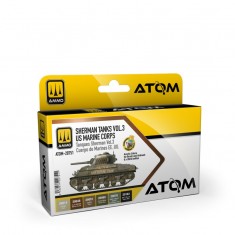 Acrylic Paints set - ATOM #Sherman Tanks Vol 3 WWII US Marine Corps (20ml x6)