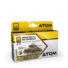 Acrylic Paints set - ATOM #Sherman Tanks Vol 1 WWII Commonwealth (20ml x6)