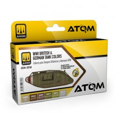 Acrylic Paints set - ATOM WWI British/German Colours (6 jars, each 20mL)