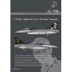 1/32 F-16 Decals - 1. Squadron Belgian Air Force, 105th Anniversary