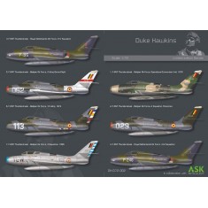1/72 Belgian AF F-84F Thunderstreak Decals