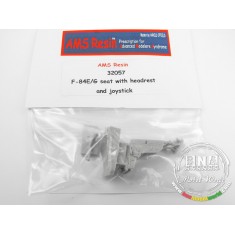 1/32 Corrected F-84E/F-84G Seat w/Belts, Headrest & Joystick (for HobbyBoss F-84E/G kit)