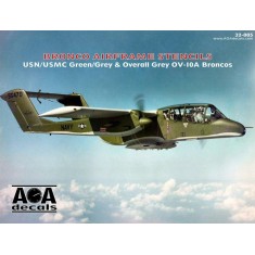1/32 Bronco Airframe Stencils/Decals for USN/USMC Green/Grey & Overall Grey OV-10A Broncos