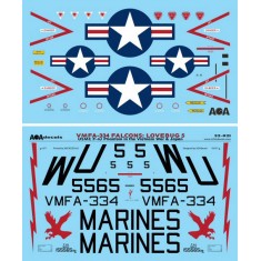 1/32 VMFA-334 Falcons Lovebug 5 - USMC F-4J Phantom in Vietnam War & Japan for Tamiya kit