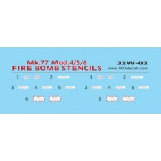 1/32 Mk.77 Mod. 4/5/6 Fire Bomb Stencils (2 Markings)