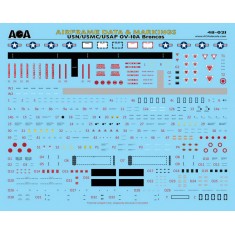 1/48 USN/MC/AF 0V-10A Broncos Airframe Data & Markings Decal for ICM kits