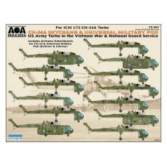 1/72 US Army CH-54A Tarhe Skycrane and Military Pod Decals for ICM Kit