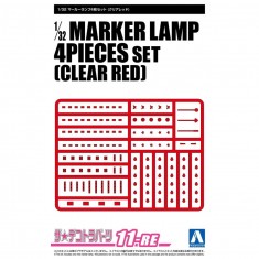 1/32 Truck Marker Lamp Sprues Clear Red (4pcs)