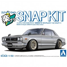 1/32 Nissan C10 Skyline 2000GT-R Custom Wheels (Silver)