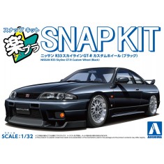 1/32 Nissan R33 Skyline GT-R Custom Wheel #Black (SNAP KIT No.21CU-BK)