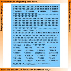 1/35 Stencil Style British War Department Numbers (Black)