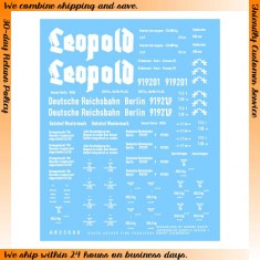 Dry Transfers for 1/35 German Leopold Railgun 
