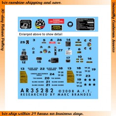 1/35 Humvee Instruments &Placards for Tamiya kit