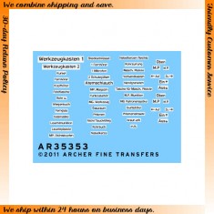 Dry Transfer - 1/35 Tiger Tank Interior Stencils for German Tank Interiors