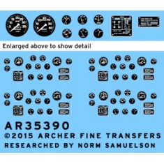 1/35 Dry Transfer - M19 Transporter Instruments & Placards for Merit International #63501