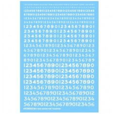 1/35 Generic Stencil Style & Non-Stencil Style Numbers (White, Nano Film Decals)