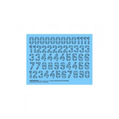 Nano Film Decals for 1/35 Black Stencil German Turret Stencil Numbers (Black)