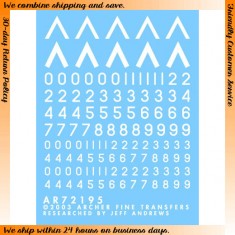 1/72 Generic ODS Chevrons and Numbers (White) 