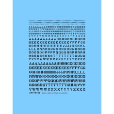 Waterslide Decals for Generic Stencil Style Lettering (black)