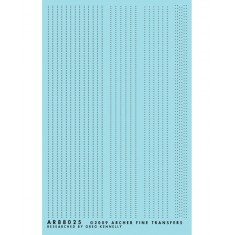 HO scale Railcar Rivets (rivet heads .010inch/.25mm) Resin on Clear Decal Film