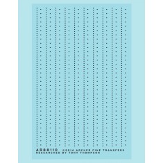 Resin on Clear Decal Film for O Scale Staggered Pattern Rivets