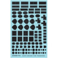 1/32, 1/24 Aircraft Scab Patches with Recessed Rivets (Resin on Clear Decal Film)