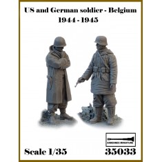 1/35 US & German Soldiers, Belgium 1944-1945 (2 figures)