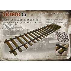 1/35 Rail Type S49 12.0m Straight Section of European Gauge Track (1435mm) V2