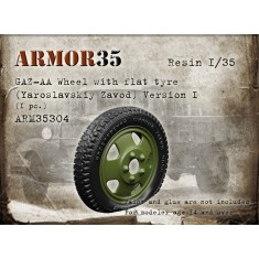 1/35 GAZ-AA Wheel w/Flat Tyre (Yaroslavskiy Zavod) Version I