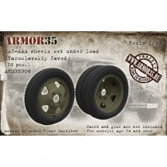 1/35 GAZ-AAA Wheels set Under Load (Yaroslavskiy Zavod, 10pcs)