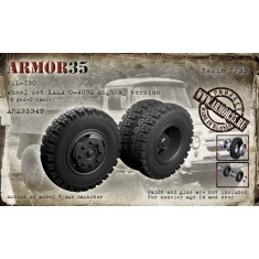 1/35 ZiL-130 KAMA I-N142BM Wheels set Highway Version (6pcs & 1 spare)