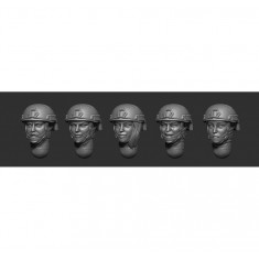 1/35 Female Heads in Helmets #Set 2