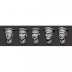 1/35 WWII Soviet Naval Officers Head x5 (Set 1)
