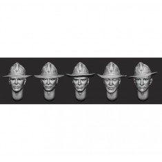 1/35 Soviet Soldiers Head x5 (Set 2) Afghanistan