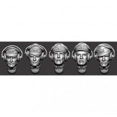 1/35 WWII German Tank Crews Heads set #4