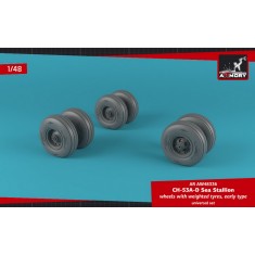 1/48 Sikorsky Ch-53 Sea Stallion Wheels w/Weighted Tires (Early)