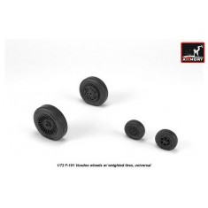 1/72 F-101 Voodoo Wheels w/Optional Nose Wheels & Weighted Tyres