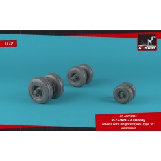 1/72 Bell Boeing OV-22 Osprey Wheels w/Weighted Tires Type "A"