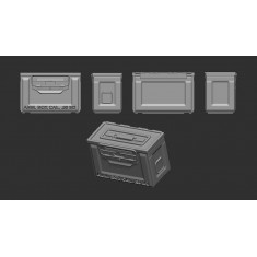 1/72 US 12.7 Machine Gun Ammo Box Cal. .50 M2 (12pcs)