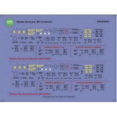 Decals for 1/32 Hawker Hurricane Mk.I, Mk.II - stencils