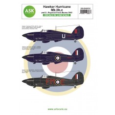 Decal For 1/48 Hawker Hurricane Mk.Iib / Mk.Iic Part 8 - Royal Air Force Burma 1942