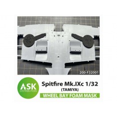 1/32 Spitfire Mk.Ixc Wheel Bays Foam Flexibel Express-fit Mask for Tamiya kit