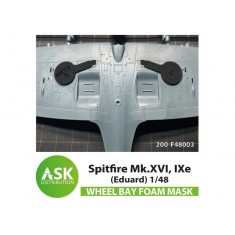 1/48 Spitfire Mk.XVI, IXe Foam Flexibel Wheel Bay Mask for Eduard kit