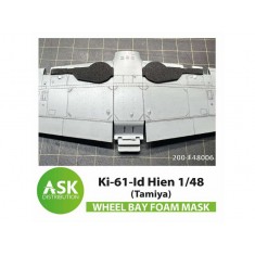 1/48 Ki-61-Id Hien Foam Flexibel Wheel Bay Mask for Tamiya kit