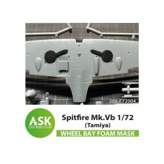 1/72 Spitfire Mk.Vb Wheel Bay Foam Flexibel Mask for Tamiya kit