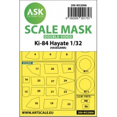 1/32 Ki-84 Hayate Double-sided Paint Masking for Hasegawa