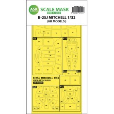 1/32 B-25J Mitchell One-Sided Masking for HK Models
