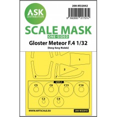 1/32 Gloster Meteor F.4 One-Sided Masking for HK Models